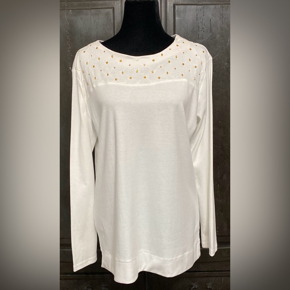 Southern Lady vintage o/s blouse w/sequence. M